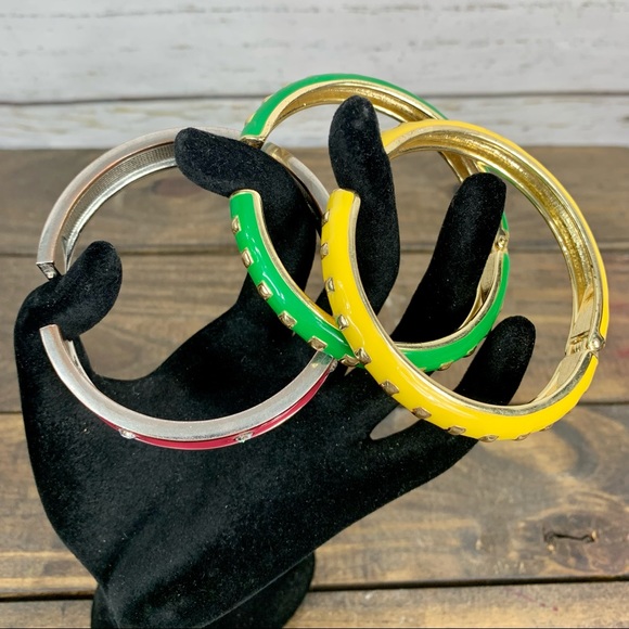 CHARMING CHARLIE Set of 3 Enamel Bangle Bracelets - Picture 5 of 9